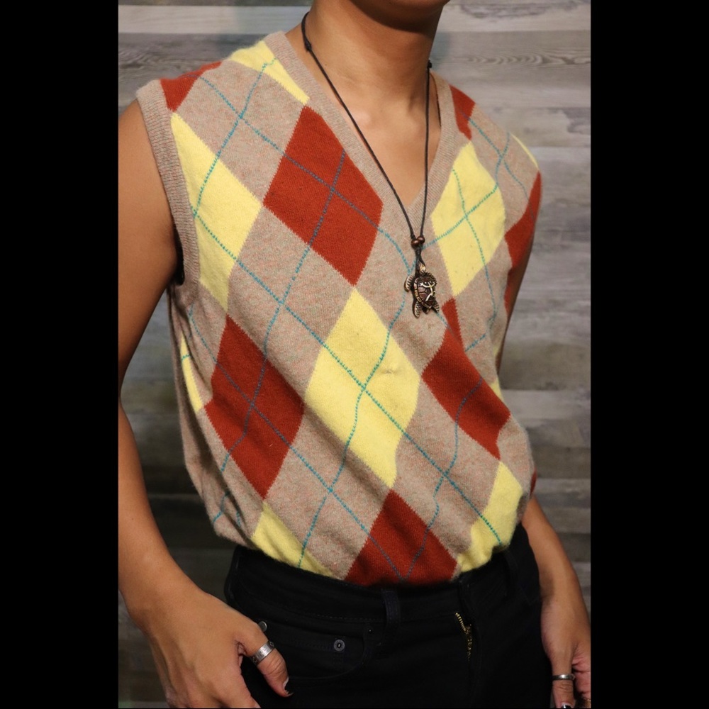 Brown/Orange/Yellow Sweater Vest